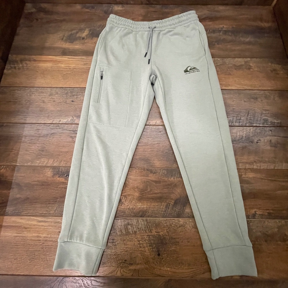 Quiksilver Mens Sage Green Tapered Jogger Sweatpants Size Medium Streetwear Gorp